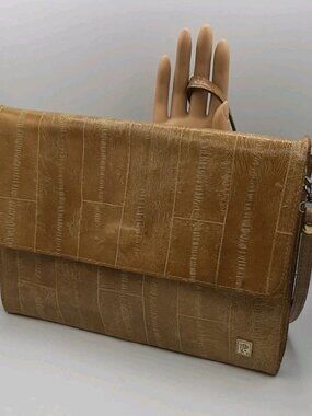 Vintage Genuine Leather Purse Crossbody Bag Removable Strap Made in Italy